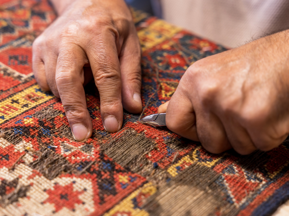 Tapis persan restauré